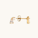 Boucle d'oreille à tige en perles de lierre