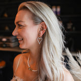 Boucles d'oreilles Love scintillantes en rose