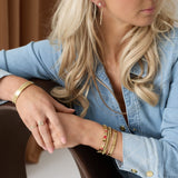 Bracelet Amour Rose Plaqué Or 14K