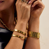Olivenarmreif 14K vergoldet