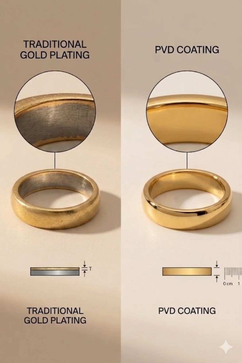 PVD plating vs gewone plating: waarom veel ‘gouden’ sieraden snel vervagen