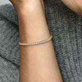 Exclusief Tennisarmband Design – 14K verguld goud 3 of 4 mm breed