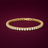 Diamantgeschliffene Zirkonia-Tennisarmband