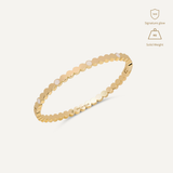 Bracelet jonc Camille à pois plaqué or 14 carats