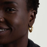 Boucles d'oreilles créoles pailletées Faye