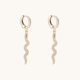 Boucles d'oreilles serpent brillantes