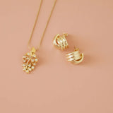 Set Oak ketting met Knot oorbellen