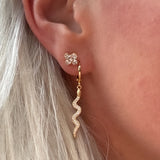 Boucles d'oreilles serpent brillantes