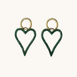 Boucles d'oreilles Love scintillantes vertes