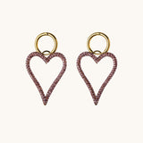 Boucles d'oreilles Love scintillantes en rose