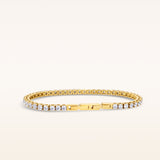 Exclusief Tennisarmband Design – 14K verguld goud 3 of 4 mm breed