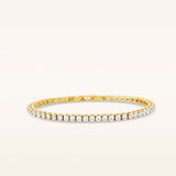 Exclusief Tennisarmband Design – 14K verguld goud 3 of 4 mm breed