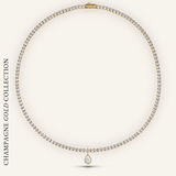 De Harlow | Hanger Druppel – Champagne Goud
