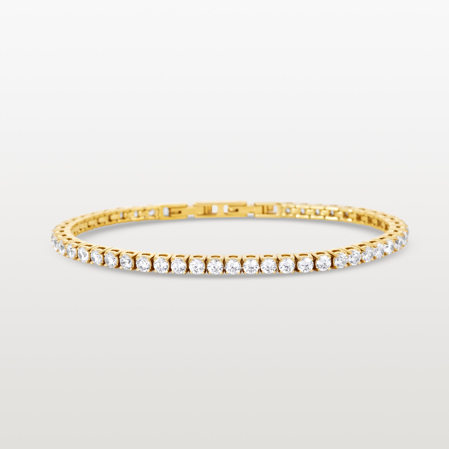 Exclusief Tennisarmband Design – 14K verguld goud 3mm