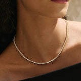 Diamantgeschliffene Zirkonia-Tennisarmband